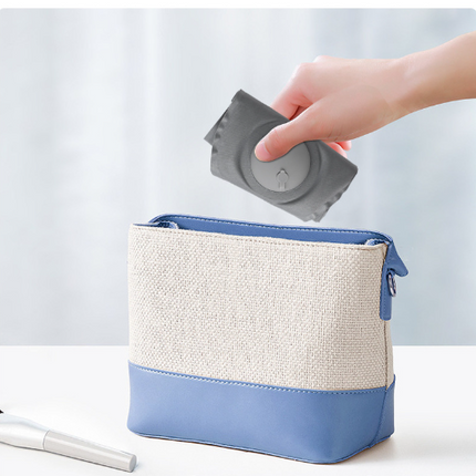 Dark Grey Press-Pump Inflatable Travel Pillow - Ultra-Lightweight Ergonomic 360° Neck Support