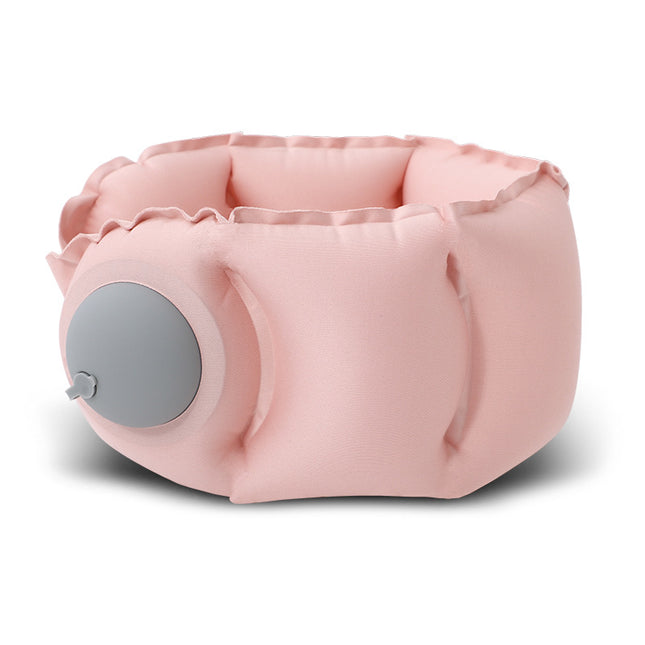 Pink Press-Pump Inflatable Travel Pillow