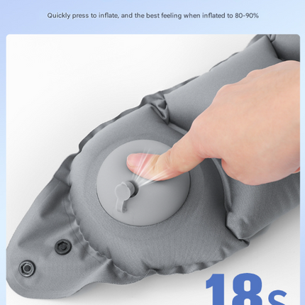 Pink Press-Pump Inflatable Travel Pillow – shape and profile