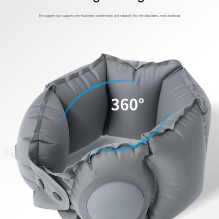 Pink Press-Pump Inflatable Travel Pillow – product features