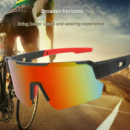 Black Unisex Sport Cycling Sunglasses - Lightweight Wraparound Eyewear for Running & Outdoor Activities