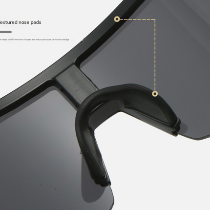 Black Unisex Sport Cycling Sunglasses - Lightweight Wraparound Eyewear for Running & Outdoor Activities