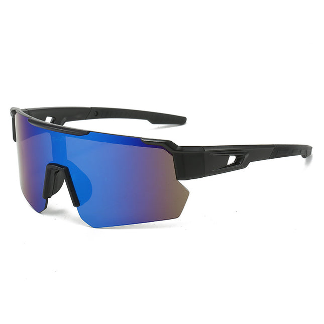 Black Temples and Blue-Purple Lenses Unisex Sport Cycling Sunglasses