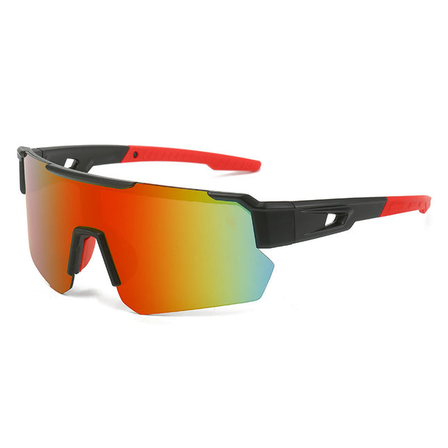 Black Temples and Orange Lenses Unisex Sport Cycling Sunglasses
