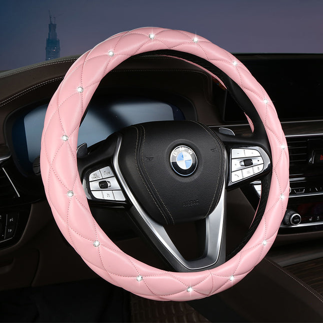 Pink Luxury Bling Steering Wheel Cover