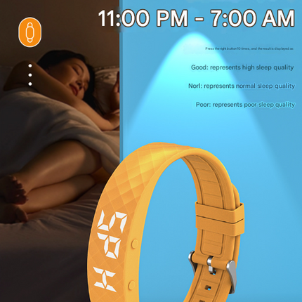 Rose Red Smart Vibrating Alarm Watch - Digital Fitness Tracker Wristband with Pedometer & Sleep Monitor