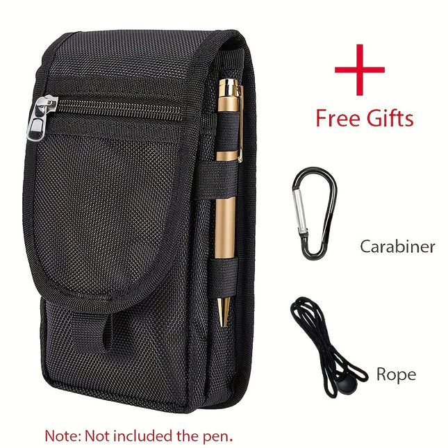Black Heavy-Duty Tactical Phone Pouch