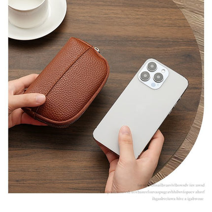 3 Pcs Beige Elegant Faux Leather Coin Purse - Mini Zipper Pouch & Compact Card Holder Wallet
