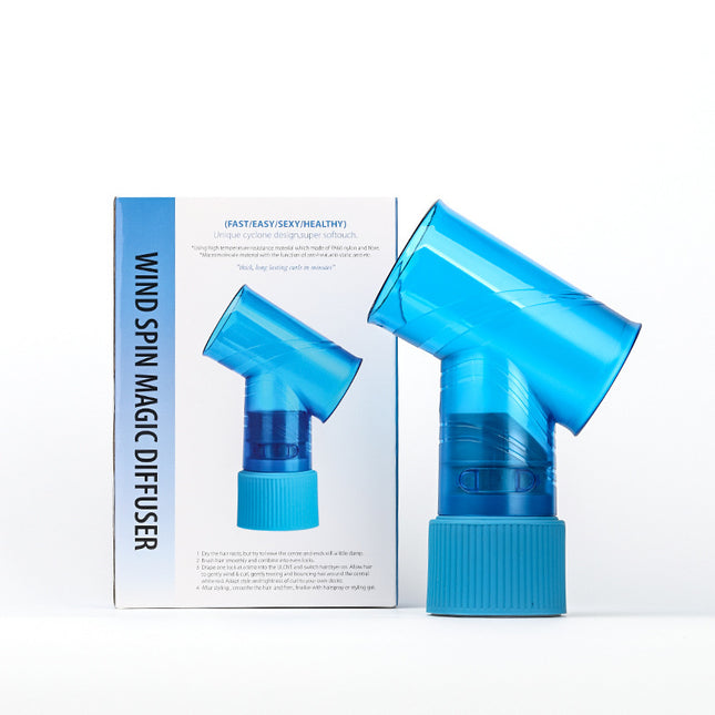 Blue Wind Spin Hair Curler Diffuser
