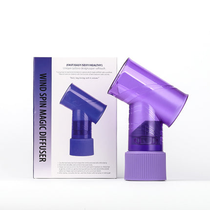 Purple Wind Spin Hair Curler Diffuser