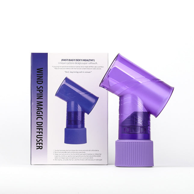 Purple Wind Spin Hair Curler Diffuser