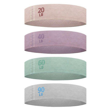 Colorful Fabric Resistance Bands for Legs and Glutes - Set of 4 Non-Slip Workout Loops