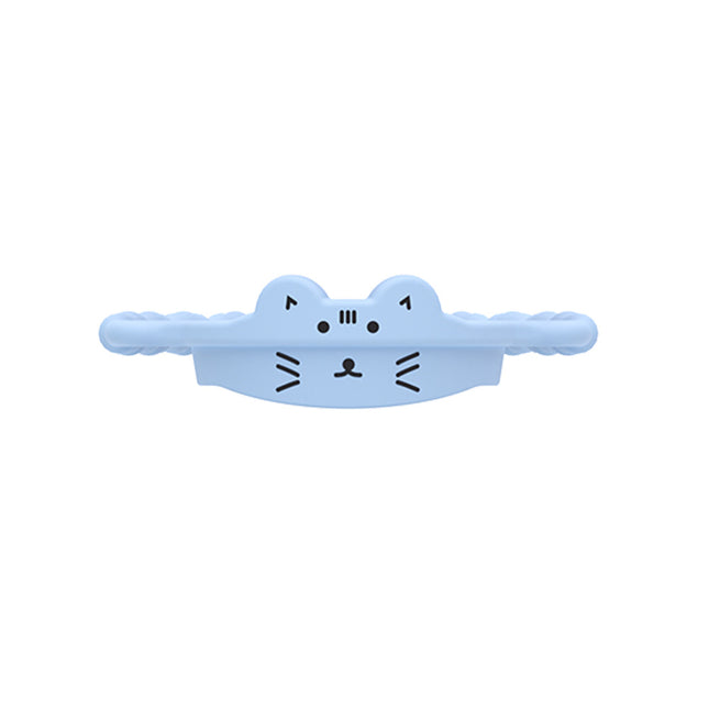 2 Pcs Blue Cat Adorable Animal Silicone Cup Carrier
