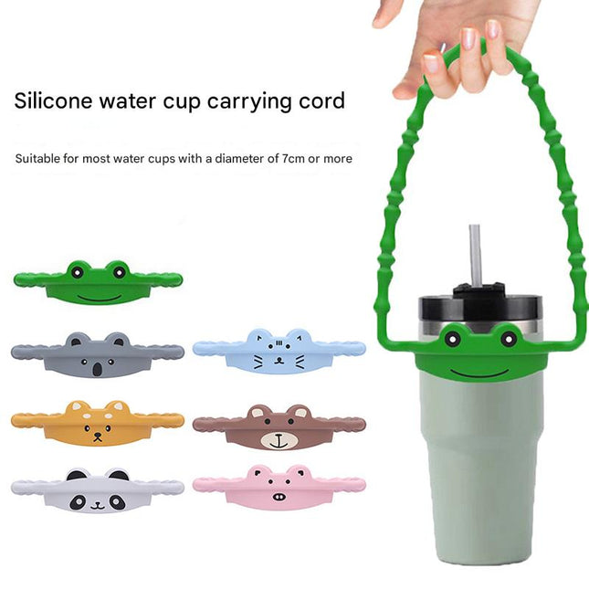 2 Pcs Blue Cat Adorable Animal Silicone Cup Carrier – product detail