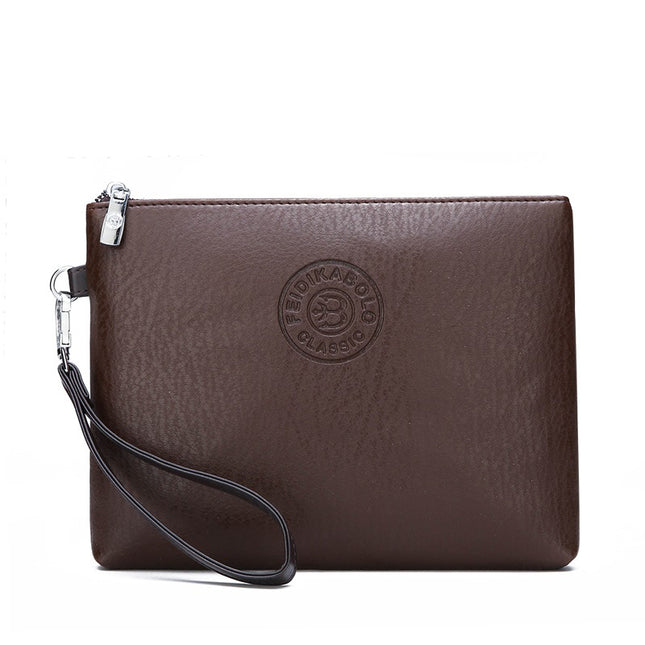 Coffee Classic Men's PU Leather Clutch Bag