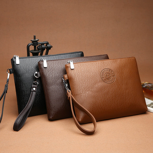 Coffee Classic Men's PU Leather Clutch Bag – product detail