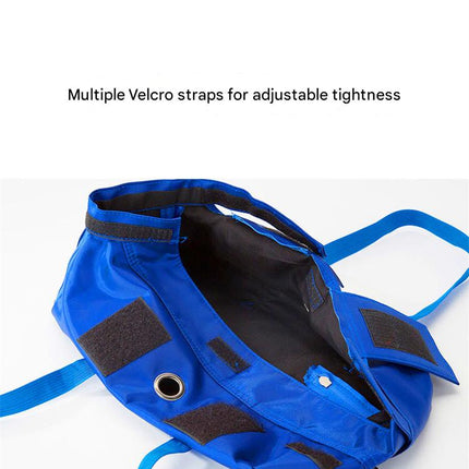 Size S Blue Multi-Functional Cat Grooming Bag - Anti-Scratch Restraint Pouch for Nail Trimming and Vet Visits