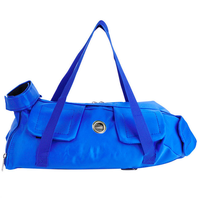 Size M Blue Multi-Functional Cat Grooming Bag