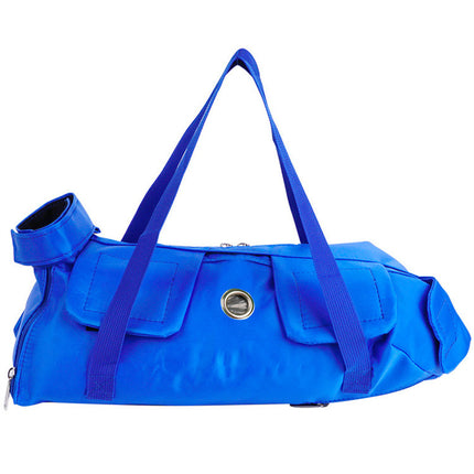 Size L Blue Multi-Functional Cat Grooming Bag - Anti-Scratch Restraint Pouch for Nail Trimming and Vet Visits