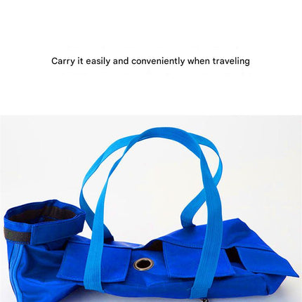 Size L Blue Multi-Functional Cat Grooming Bag - Anti-Scratch Restraint Pouch for Nail Trimming and Vet Visits