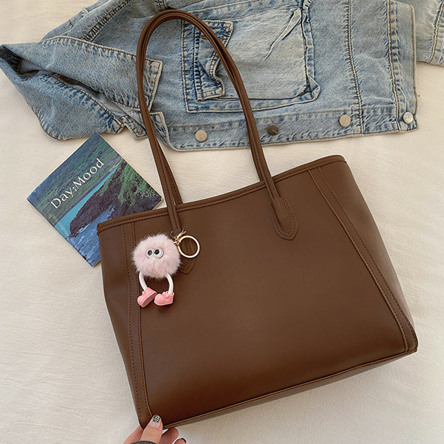 Brown Chic Large Capacity Tote Bag