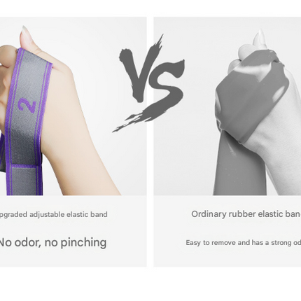 Blue and Purple 9-Loop Yoga Stretch Strap - Numbered Band for Flexibility and Physical Therapy