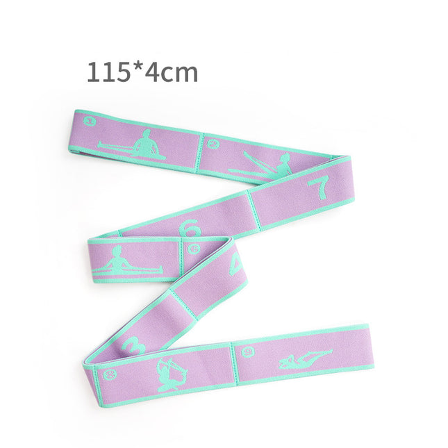 Pink and Blue 9-Loop Yoga Stretch Strap