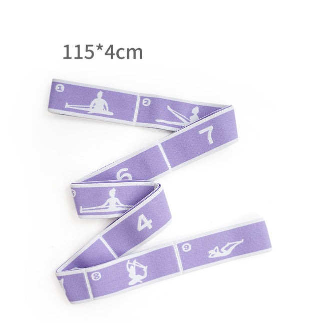 Purple 9-Loop Yoga Stretch Strap