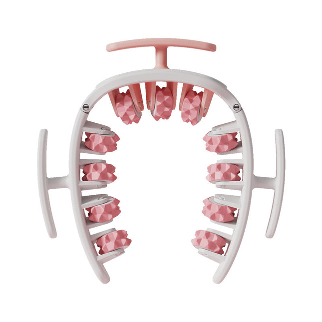 Pink and White Removable Adjustable Wrap-Around Muscle Roller