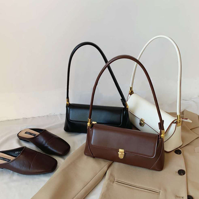 Brown Elegant Vintage Baguette Shoulder Bag – product detail