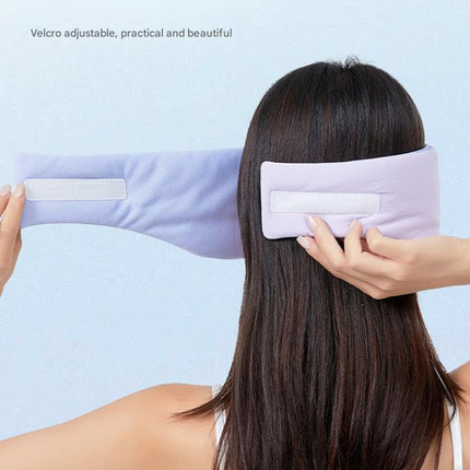 Black Reversible All-Season Sleep Mask - Cooling & Warming with Sound Muffling Ear Covers Function