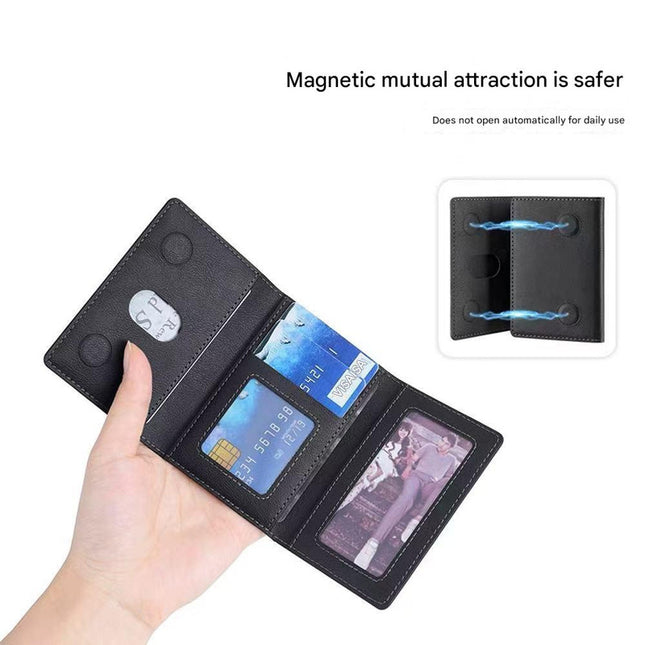 Black 3-in-1 Magnetic Wallet for MagSafe
