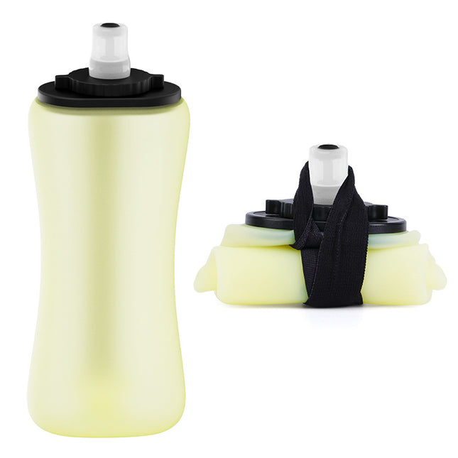 Yellow Collapsible Handheld Running Flask