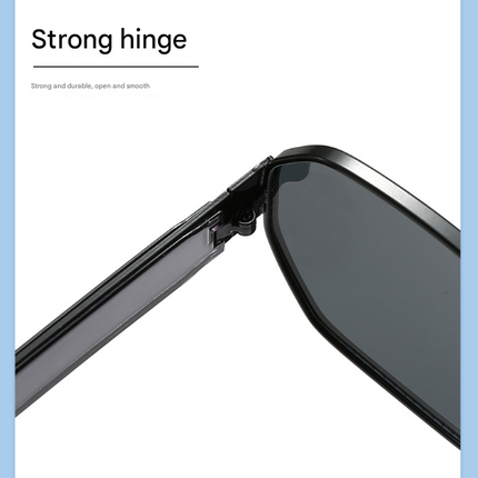 Gold Frame and Brown Lenses Modern Retro Geometric Sunglasses – construction detail