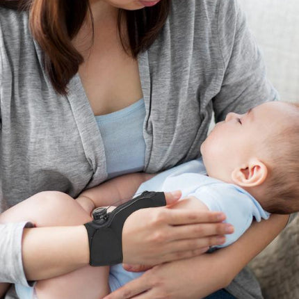 Black Adjustable Thumb Brace with Dial System - Wrist & Thumb Stabilizer for Pain Relief