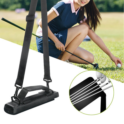 Red Compact Golf Club Carrier - Lightweight Sunday Practice Bag for Driving Range