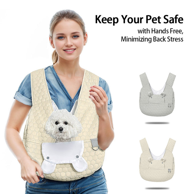 Grey Quilted Hands-Free Pet Carrier Sling – product detail