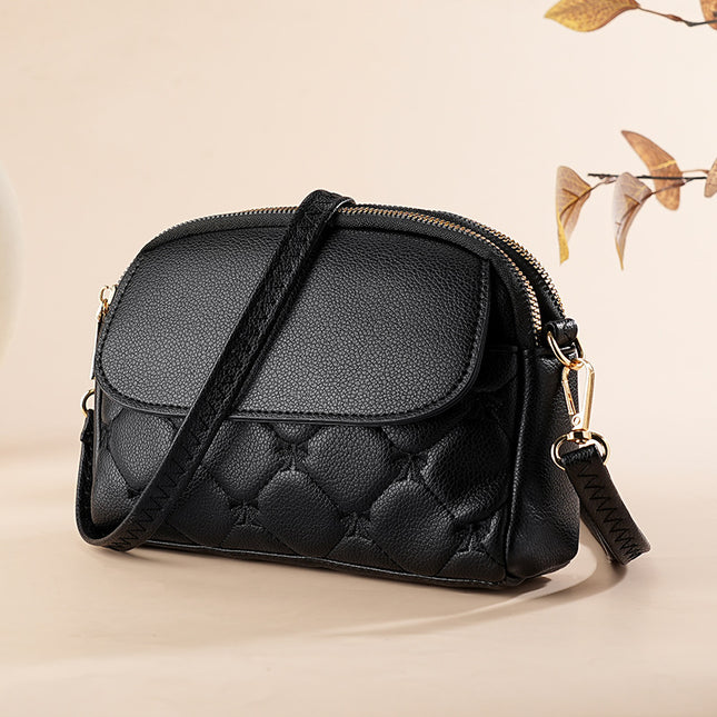 Black Chic Quilted Crossbody Bag