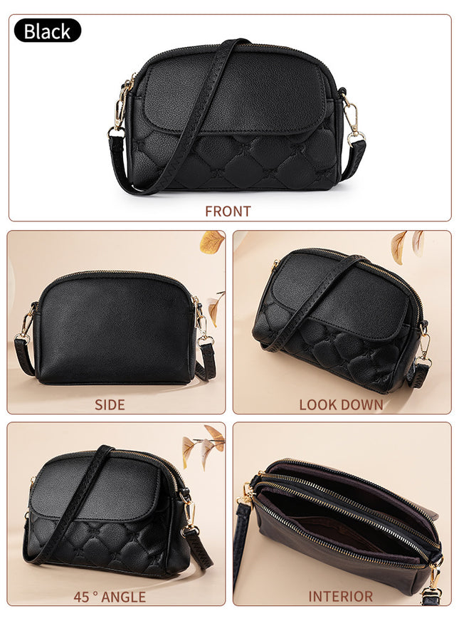 Black Chic Quilted Crossbody Bag – product detail