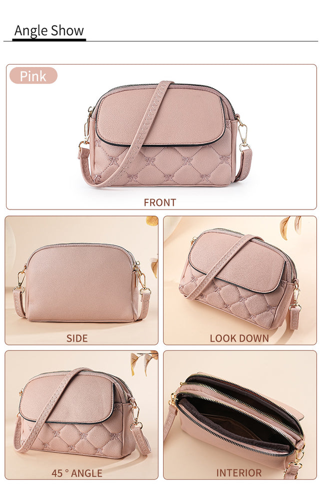 Pink Chic Quilted Crossbody Bag – product detail