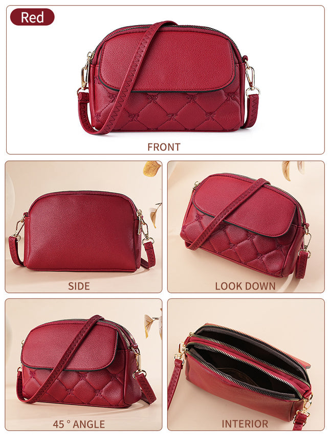 Red Chic Quilted Crossbody Bag – product detail