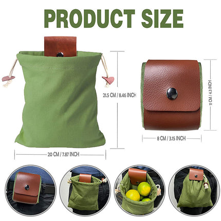 Black Collapsible Canvas Foraging Pouch – design and finish