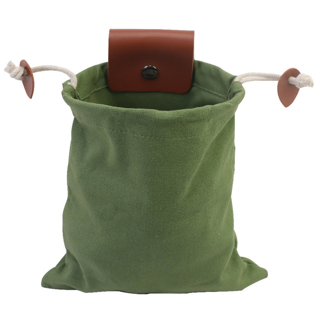 Green Collapsible Canvas Foraging Pouch