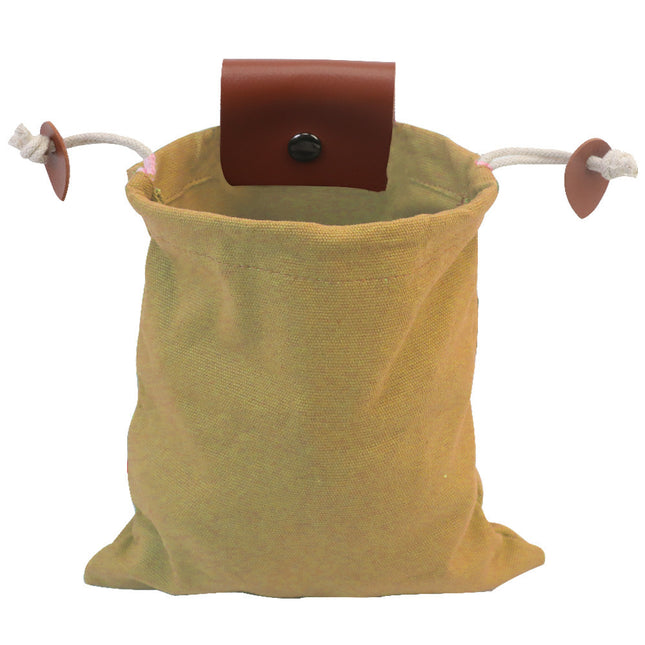Khaki Collapsible Canvas Foraging Pouch