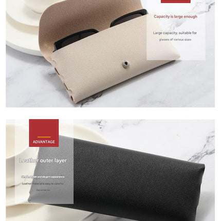 Blue Sleek PU Leather Eyeglass Pouch Set (3-Pack) – design and finish