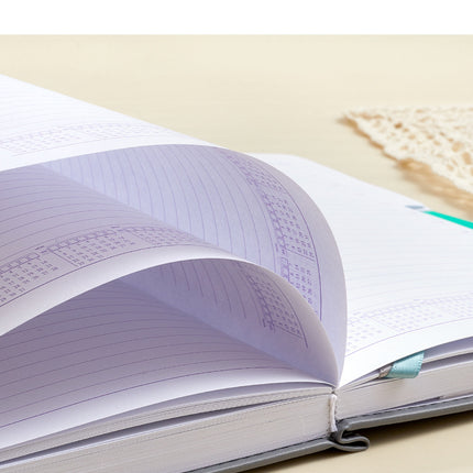Purple A5 PU Leather Agenda for Productivity & Time Management-Undated Daily & Hourly Planner Pro