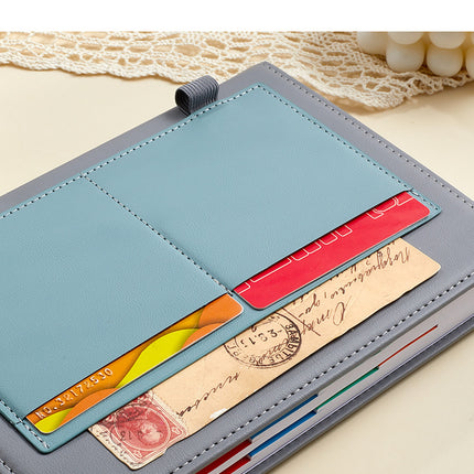 Grey A5 PU Leather Agenda for Productivity & Time Management-Undated Daily & Hourly Planner Pro