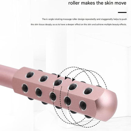 Black Germanium Stone Facial Roller - Uplifting & Sculpting Beauty Massager for Face and Body