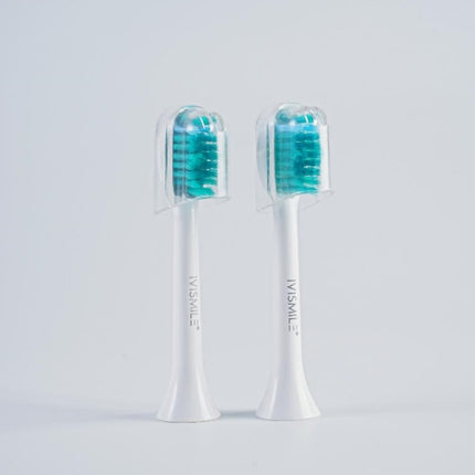 White 03TB Electric Toothbrush Replacement Heads 2-Pack - Blue Light Whitening Sonic Cleaning Brush Heads for Smart Toothbrushes