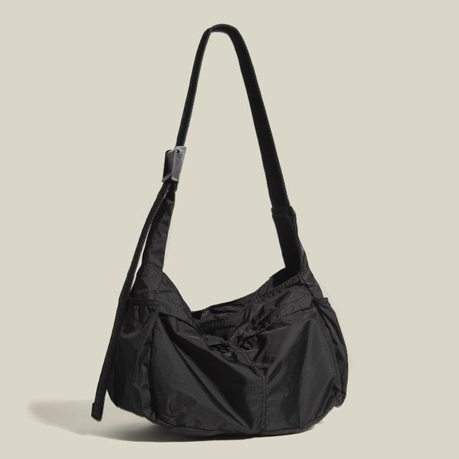 Black Large Capacity Nylon Tote Bag